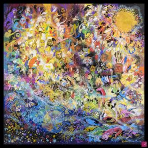 Evolución seres, pintura