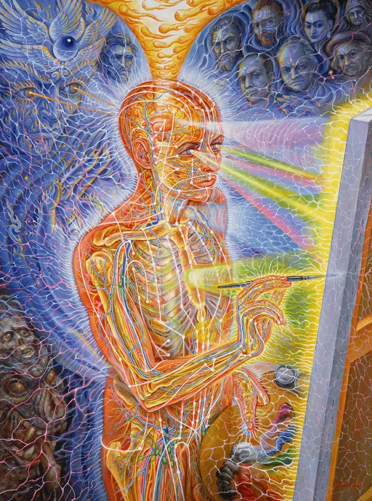 Alex Grey pintado, pintura