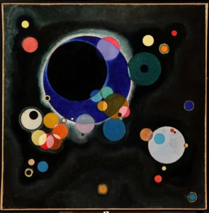 Kandinsky. Varios círculos. Pintura